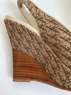Christian Dior Trotter Slingback Wedge | US 5.5/ EU 35.5