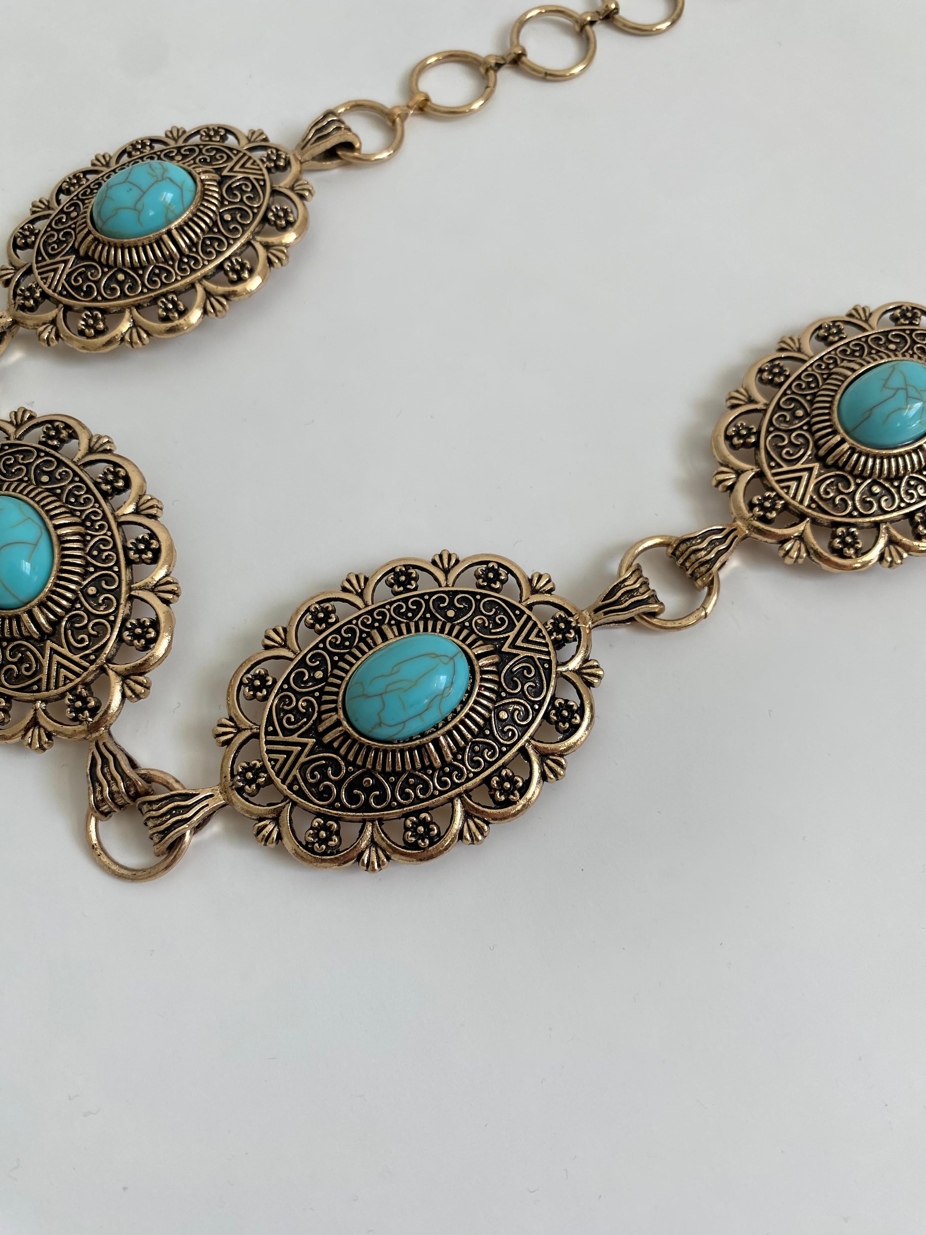 Gold Vintage Ornate Chain Belt