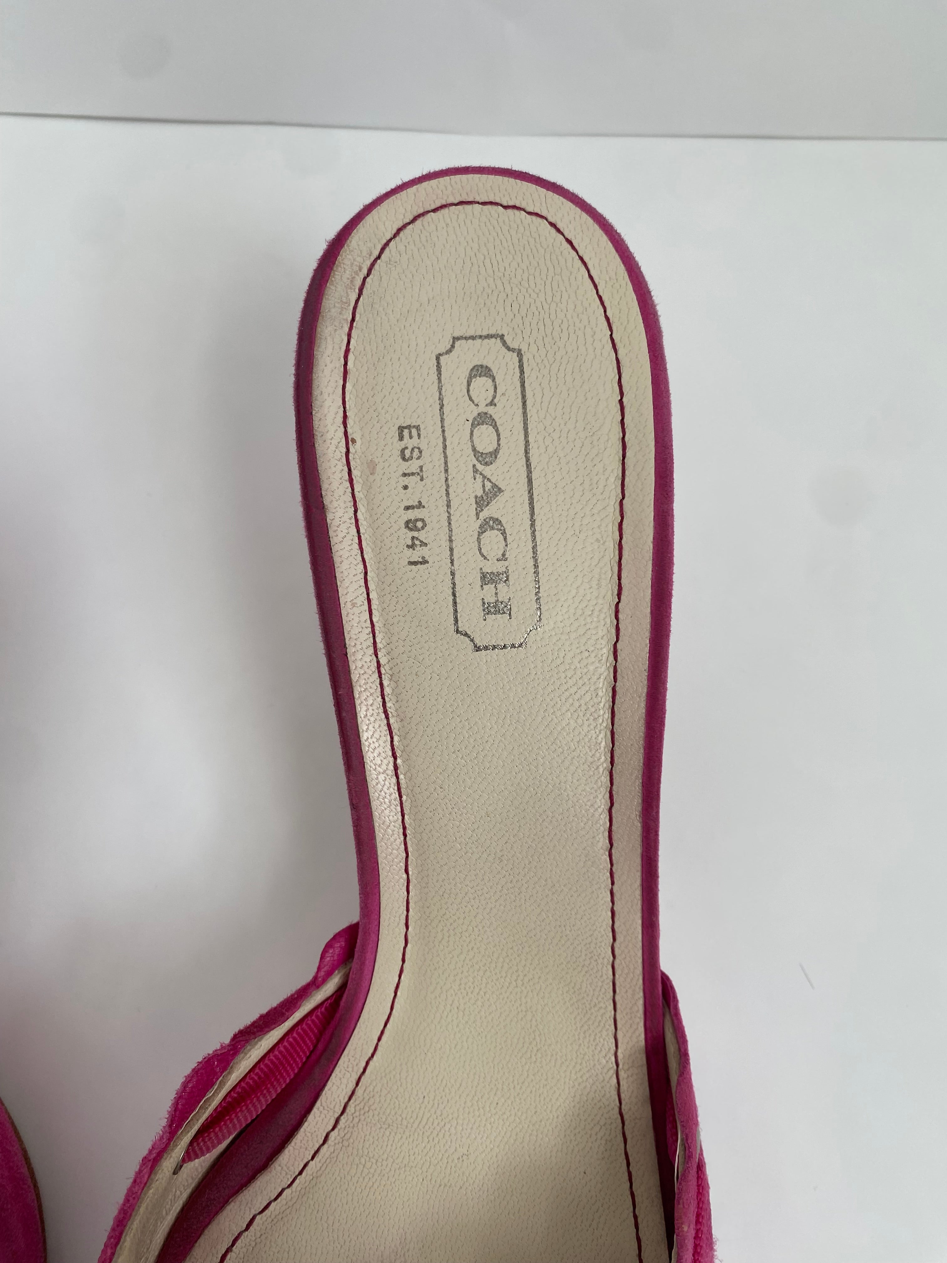 Coach Cyndi Kid Suede Fuchsia | US 10