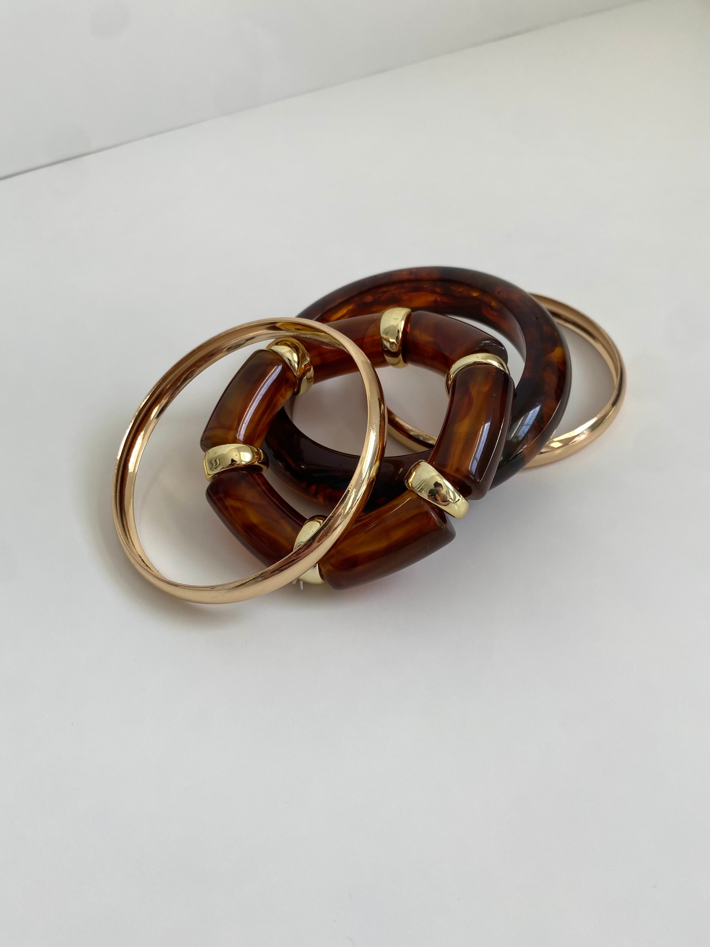 Tortoise Cuff Bracelet Stack