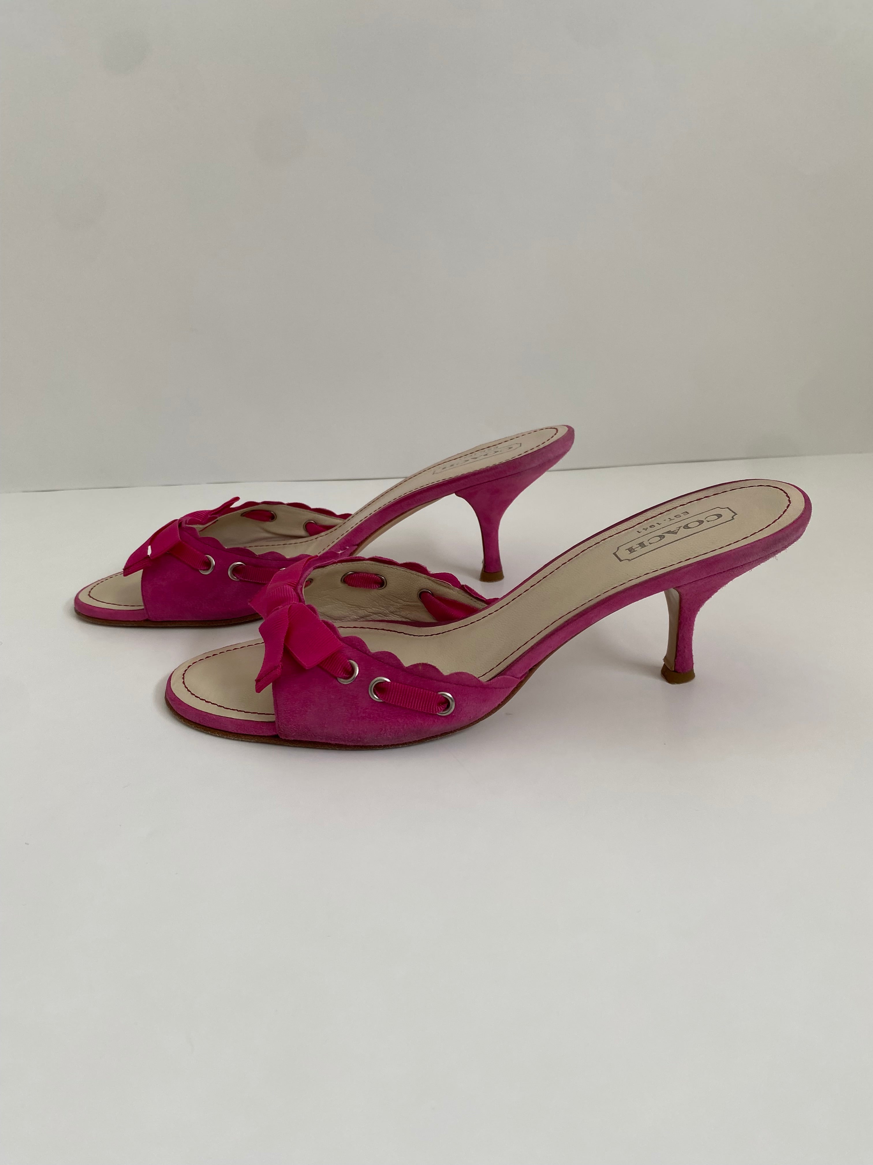 Coach Cyndi Kid Suede Fuchsia | US 10