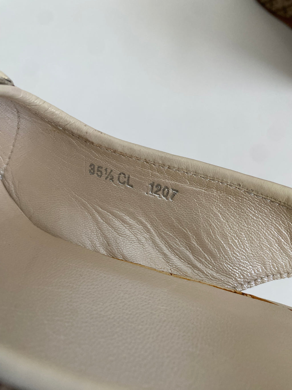Christian Dior Trotter Slingback Wedge | US 5.5/ EU 35.5