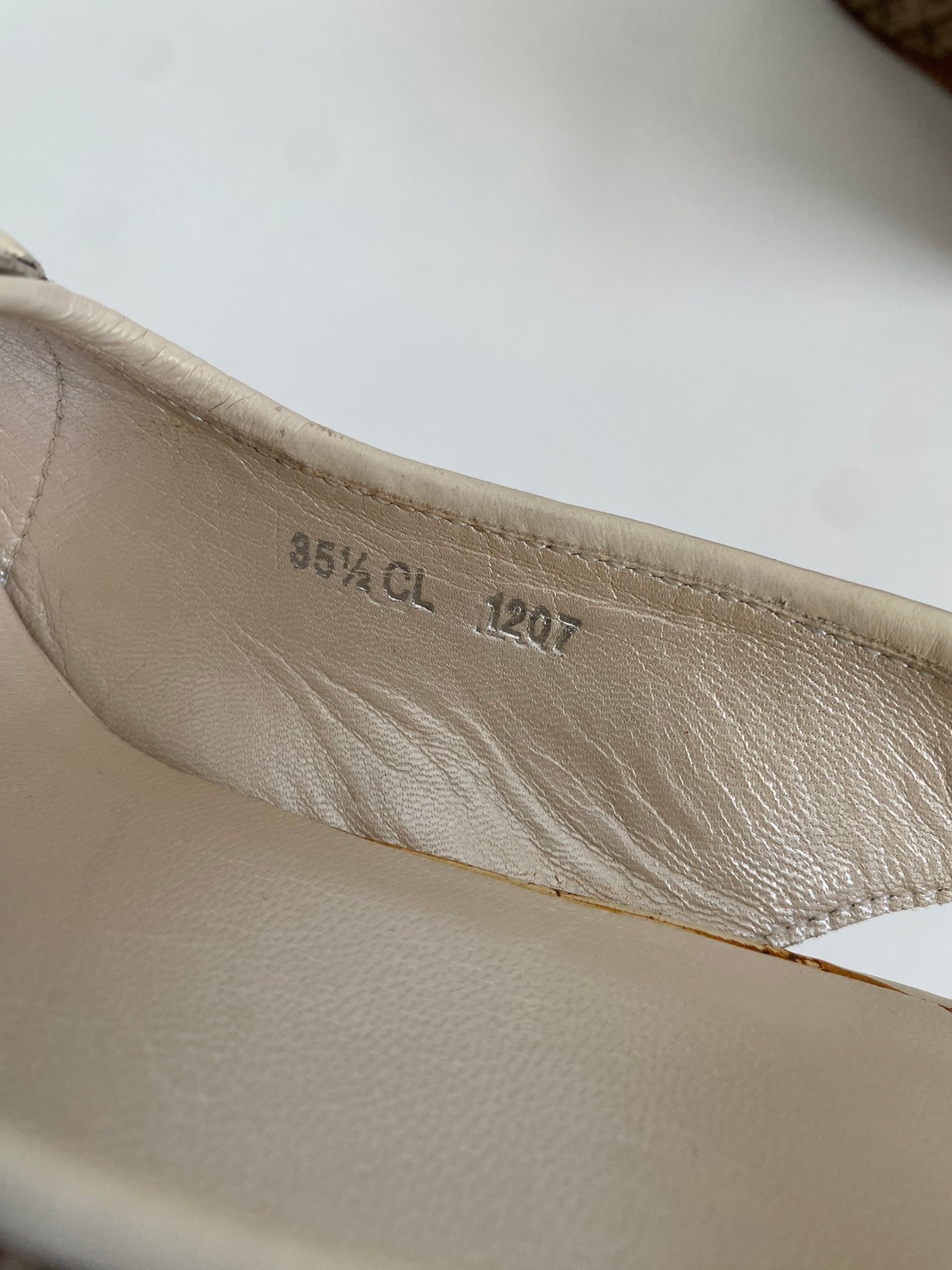Christian Dior Trotter Slingback Wedge | US 5.5/ EU 35.5