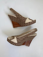 Christian Dior Trotter Slingback Wedge | US 5.5/ EU 35.5