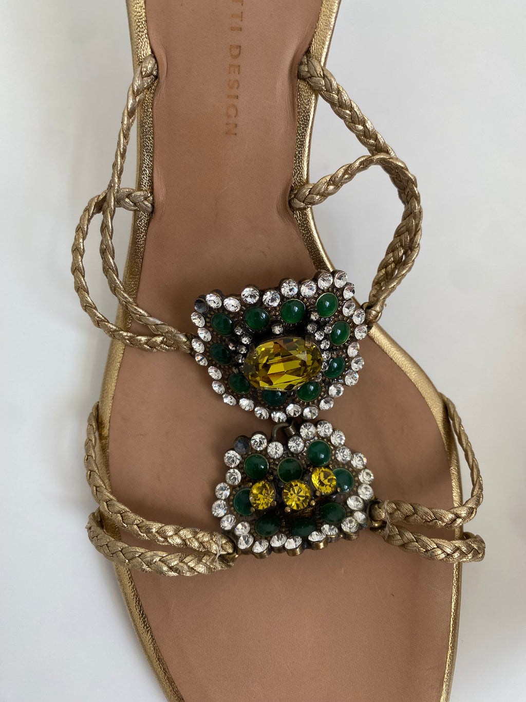 Giuseppe Zanotti Green Jeweled Heel Mule | US 11/ EU 41