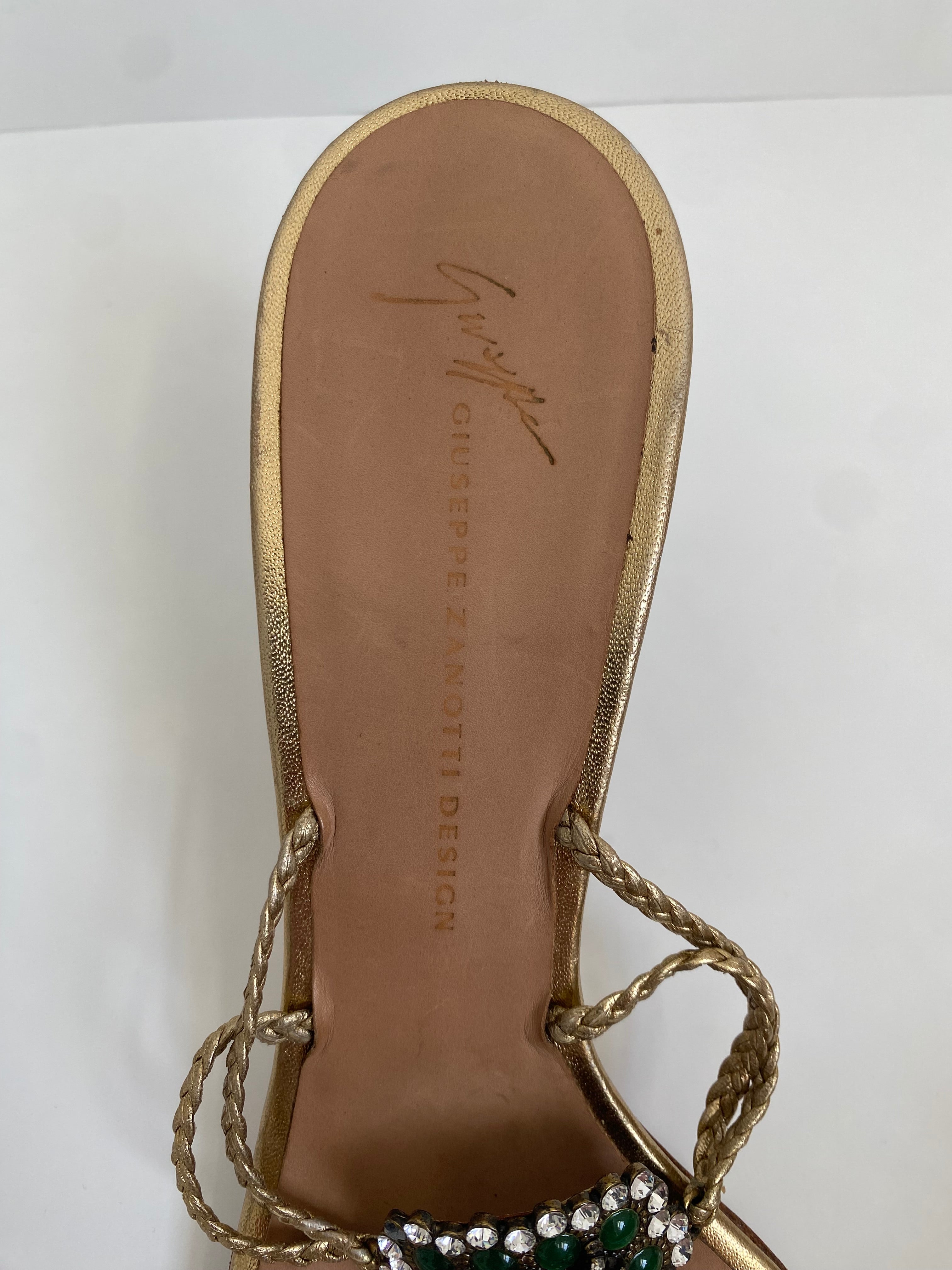 Giuseppe Zanotti Green Jeweled Heel Mule | US 11/ EU 41