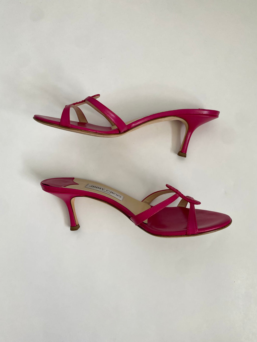 Jimmy Choo Magenta/Fuschia Kitten Heel Mule EU 38 | US 8