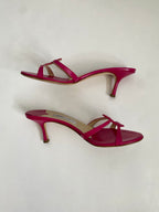 Jimmy Choo Magenta/Fuschia Kitten Heel Mule EU 38 | US 8