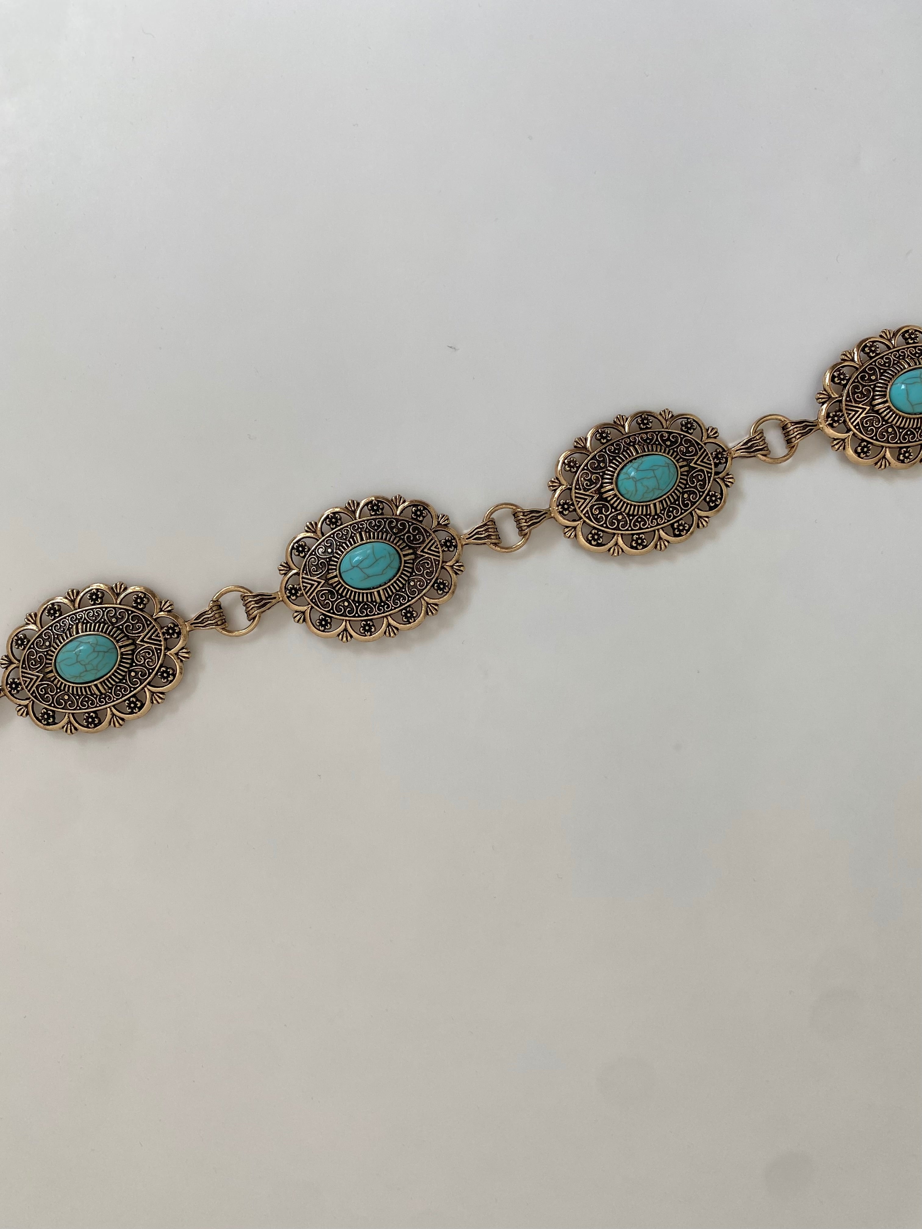 Gold Vintage Ornate Chain Belt