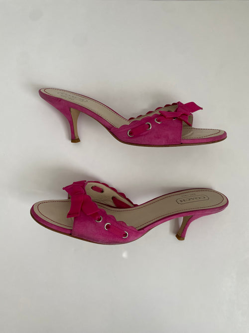 Coach Cyndi Kid Suede Fuchsia | US 10