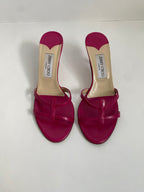 Jimmy Choo Magenta/Fuschia Kitten Heel Mule EU 38 | US 8