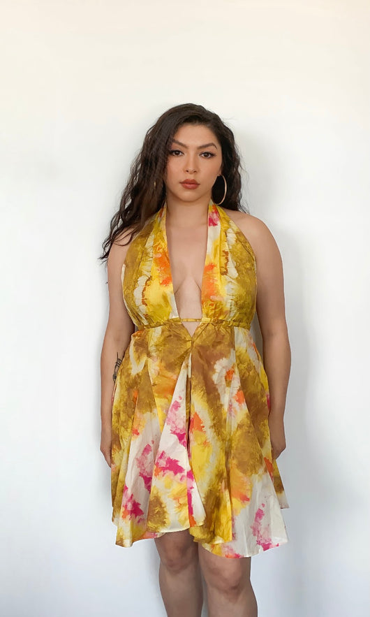 Golden Hour Halter Dress