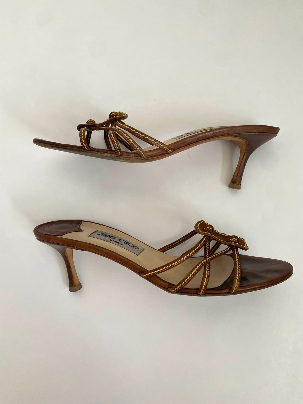 Jimmy Choo Brown Kitten Heel Mule EU 40 | US 10
