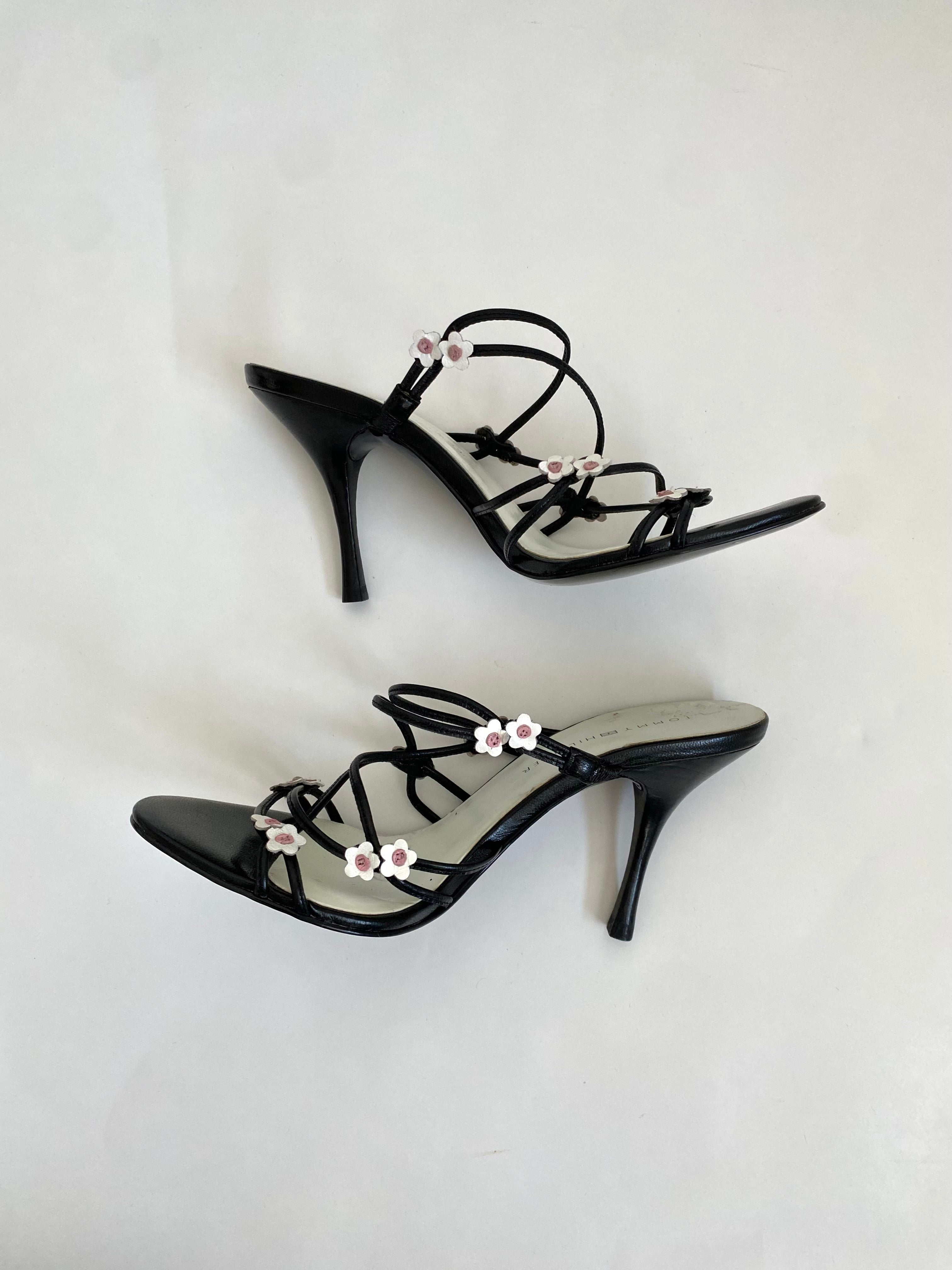 Tommy Hilfiger Y2K Black Floral Mule | US 5.5