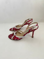 Jimmy Choo Pink Floral Satin Heel EU 38.5 | US 8.5