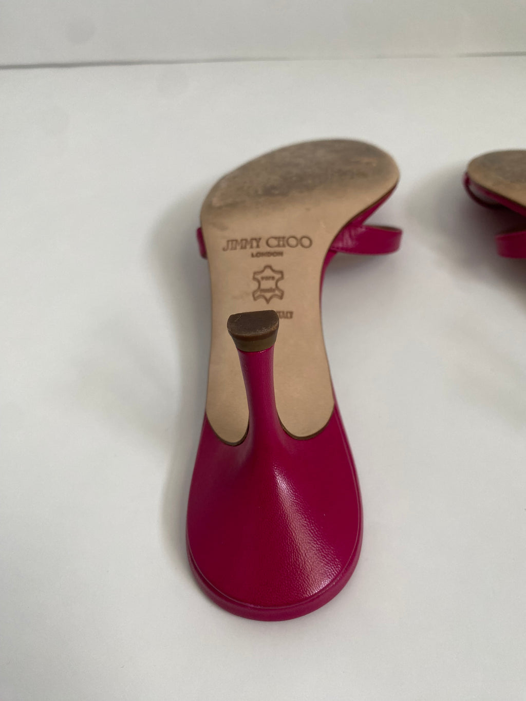 Jimmy Choo Magenta/Fuschia Kitten Heel Mule EU 38 | US 8