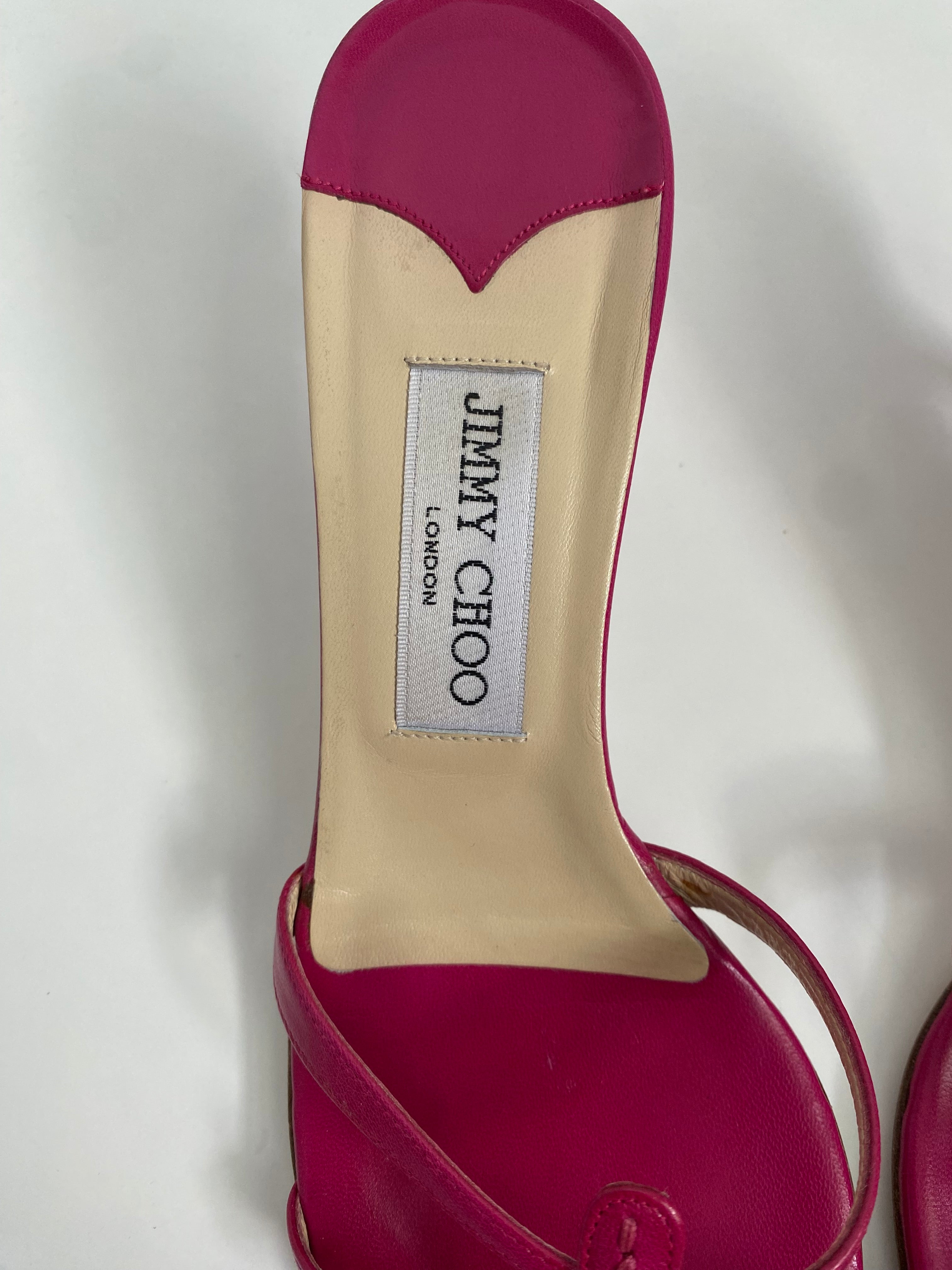 Jimmy Choo Magenta/Fuschia Kitten Heel Mule EU 38 | US 8