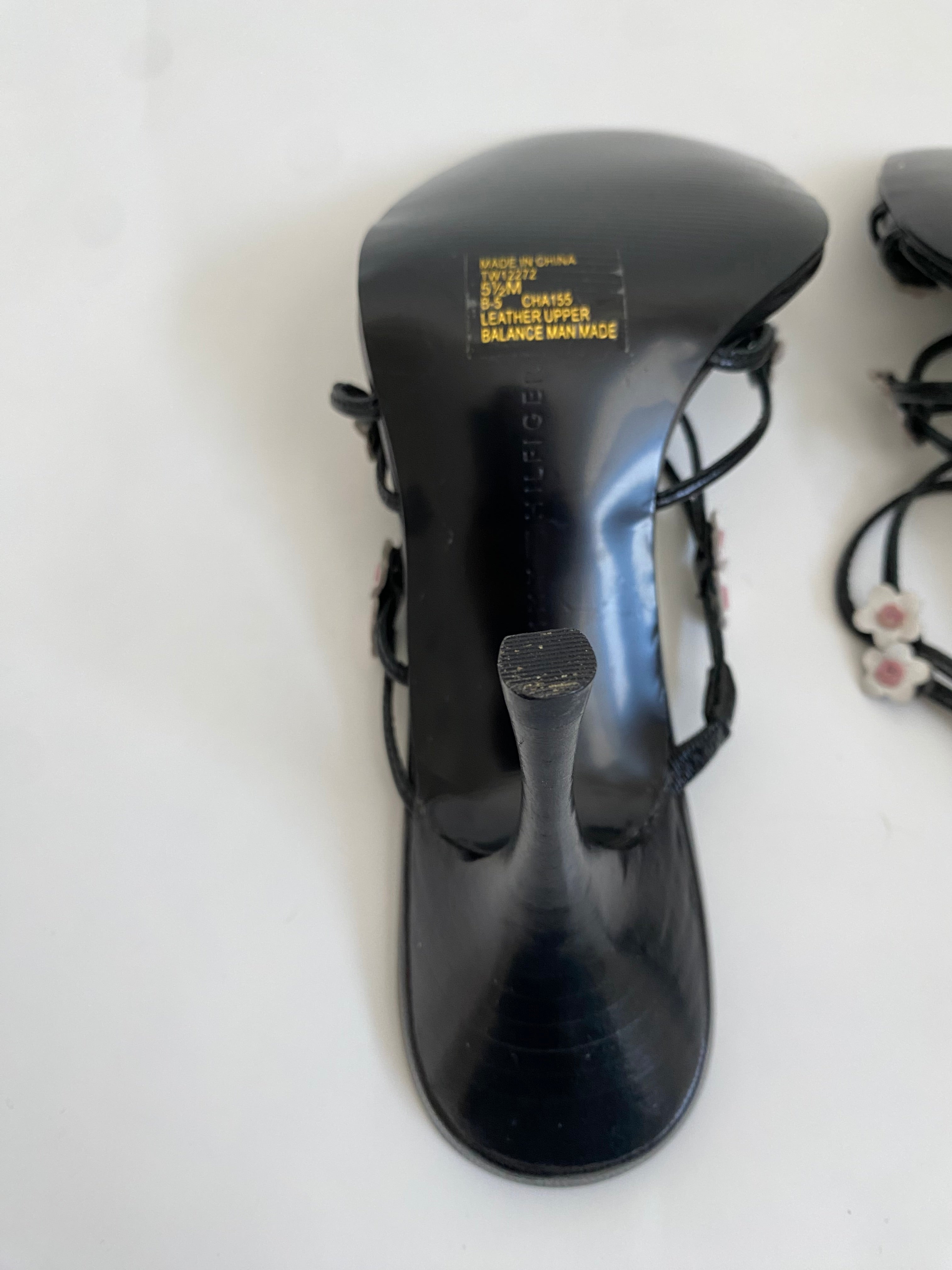 Tommy Hilfiger Y2K Black Floral Mule | US 5.5