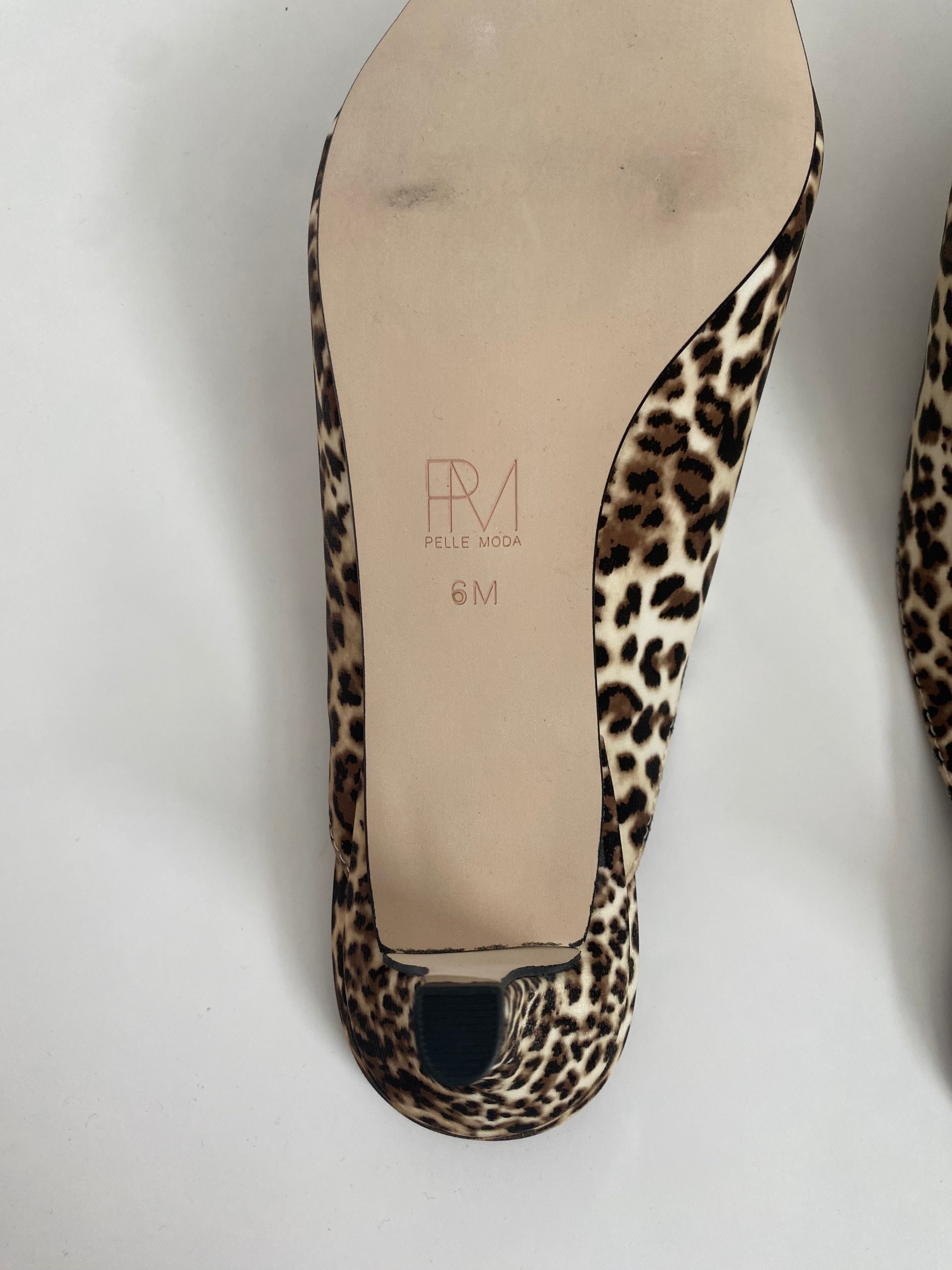 Pelle Moda Leopard Print Kitten Heel Mule US 6
