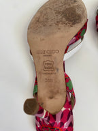Jimmy Choo Pink Floral Satin Heel EU 38.5 | US 8.5