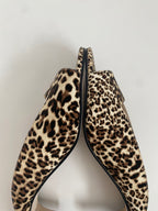 Pelle Moda Leopard Print Kitten Heel Mule US 6