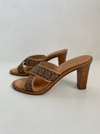Coach Dede Mini Logo Heeled Mule | US 6.5
