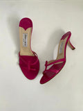 Jimmy Choo Magenta/Fuschia Kitten Heel Mule EU 38 | US 8