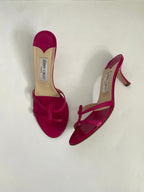 Jimmy Choo Magenta/Fuschia Kitten Heel Mule EU 38 | US 8