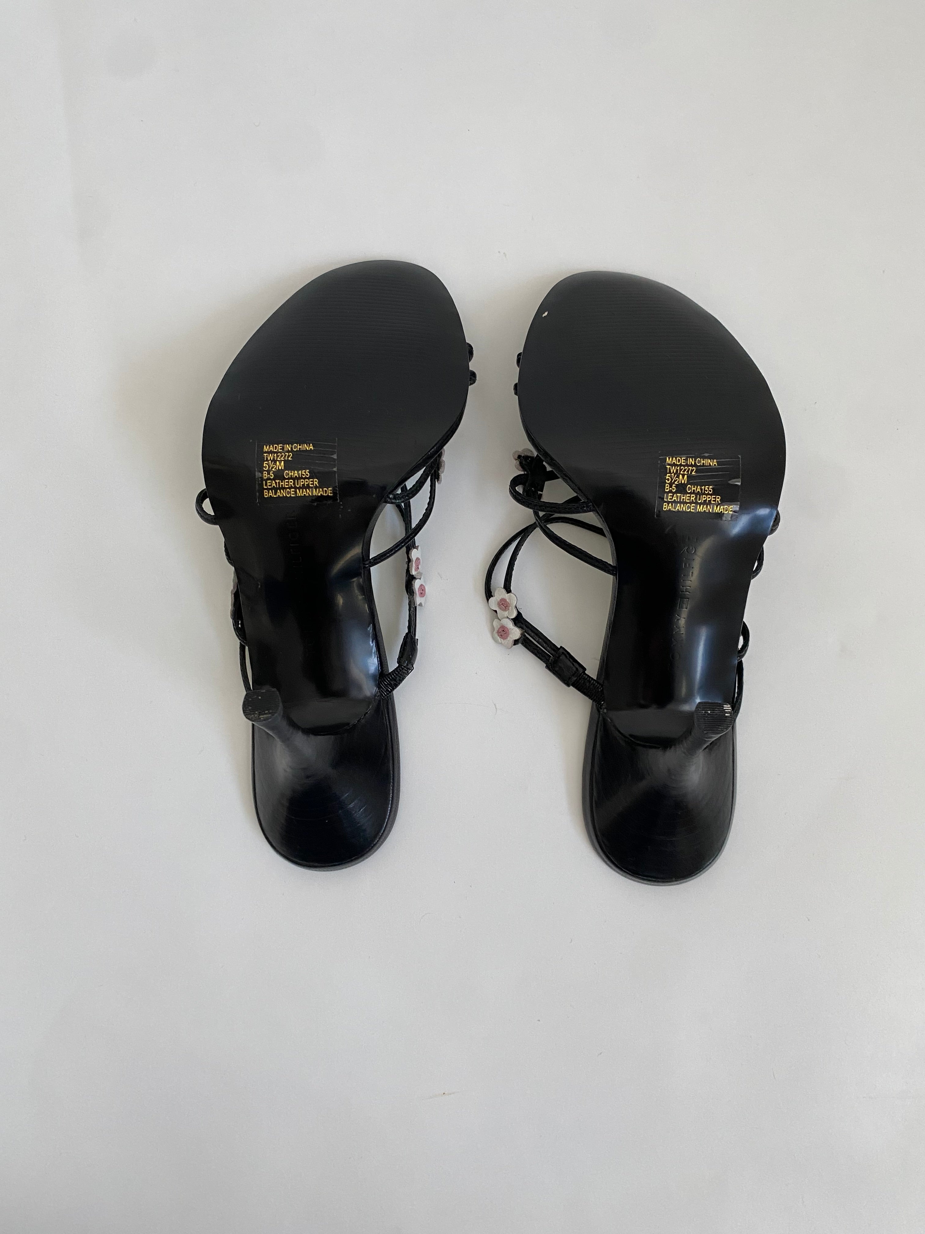 Tommy Hilfiger Y2K Black Floral Mule | US 5.5