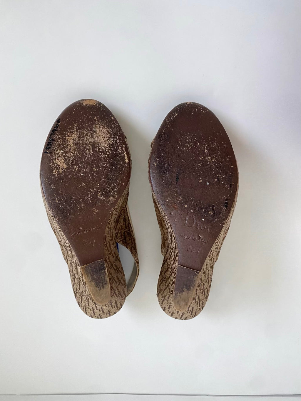 Christian Dior Trotter Slingback Wedge | US 5.5/ EU 35.5