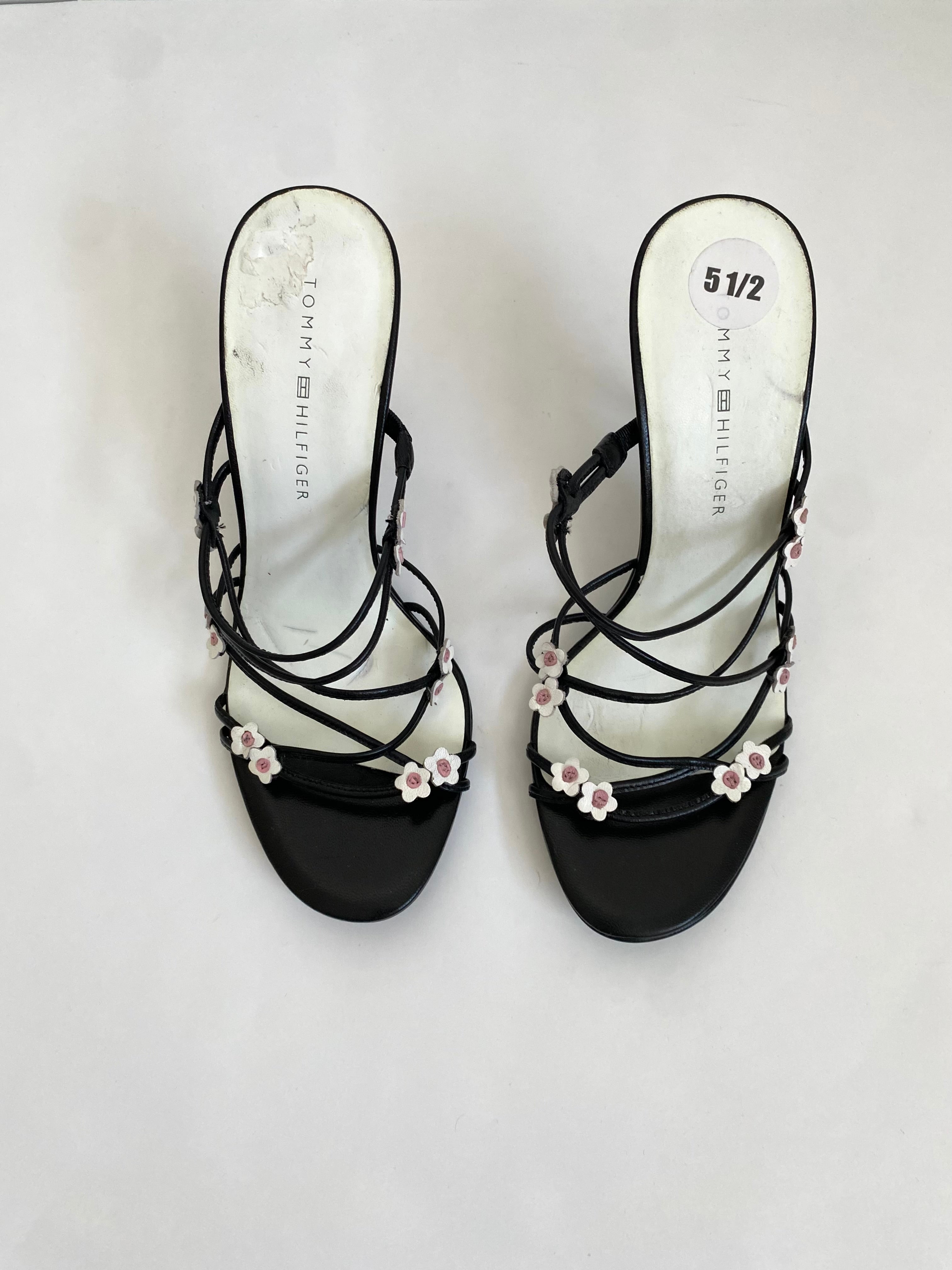Tommy Hilfiger Y2K Black Floral Mule | US 5.5