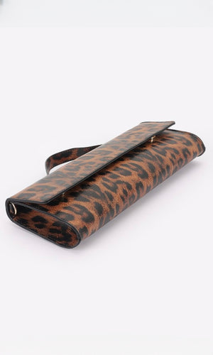 Lex Leopard Clutch