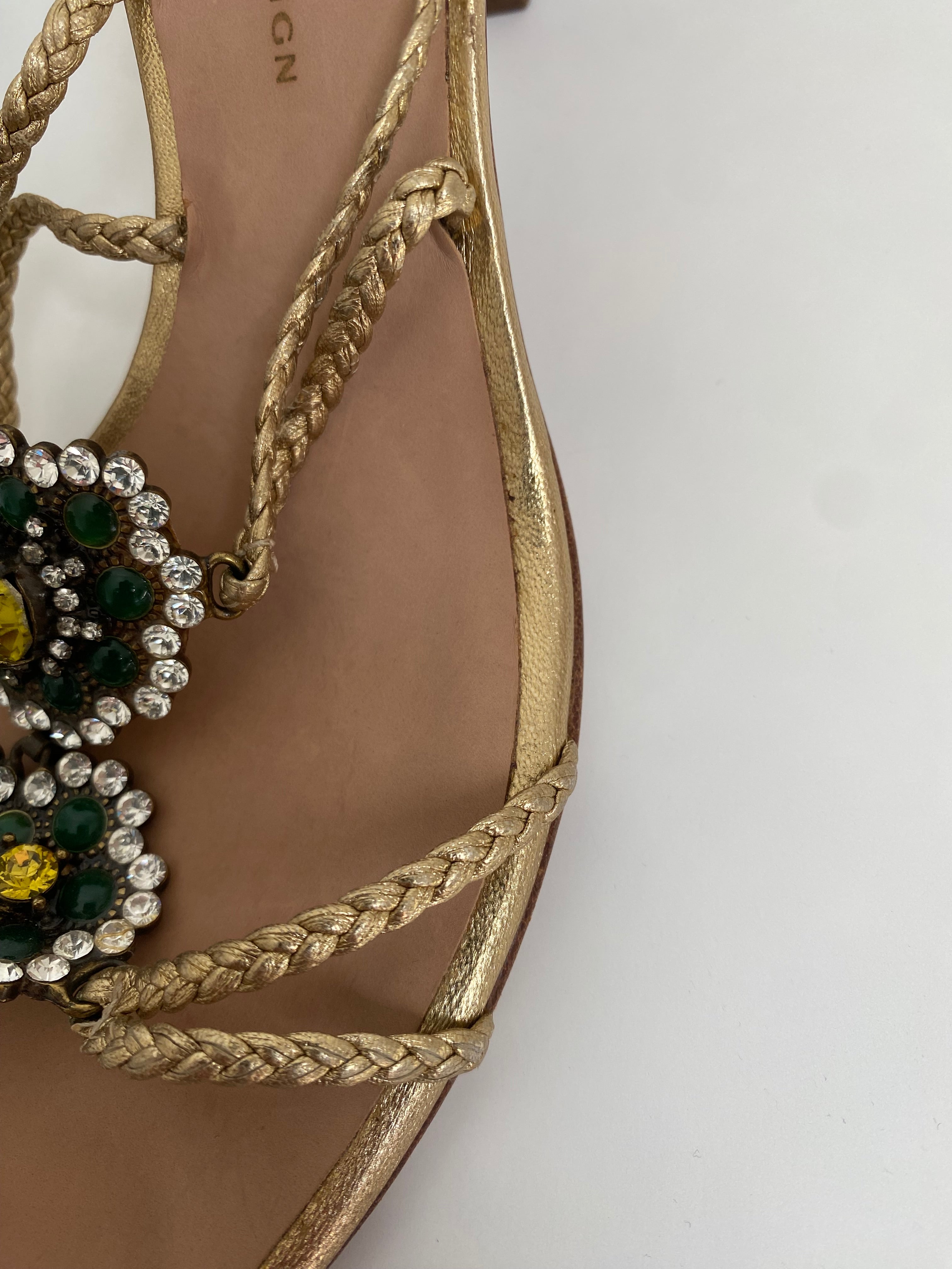 Giuseppe Zanotti Green Jeweled Heel Mule | US 11/ EU 41
