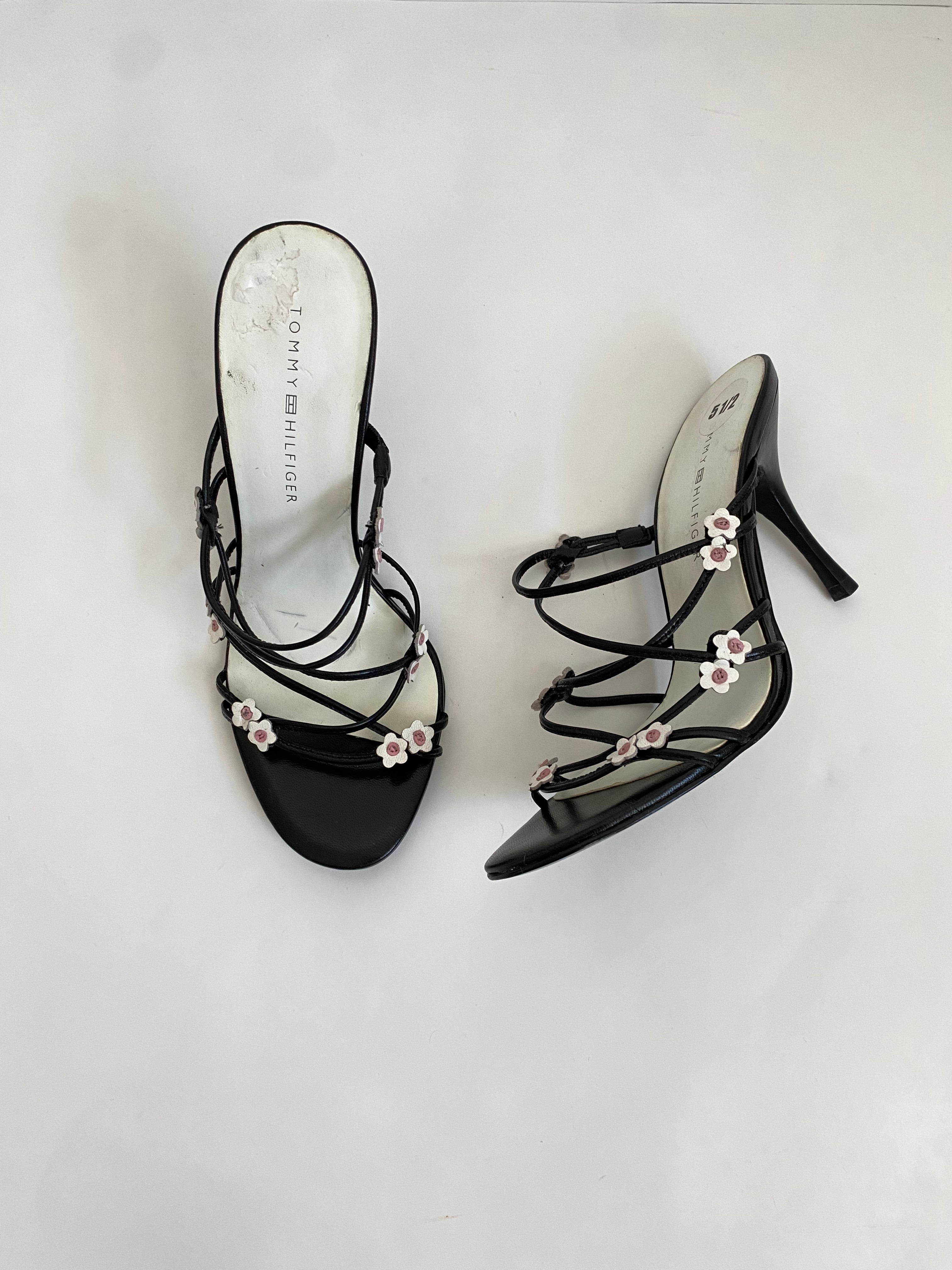 Tommy Hilfiger Y2K Black Floral Mule | US 5.5