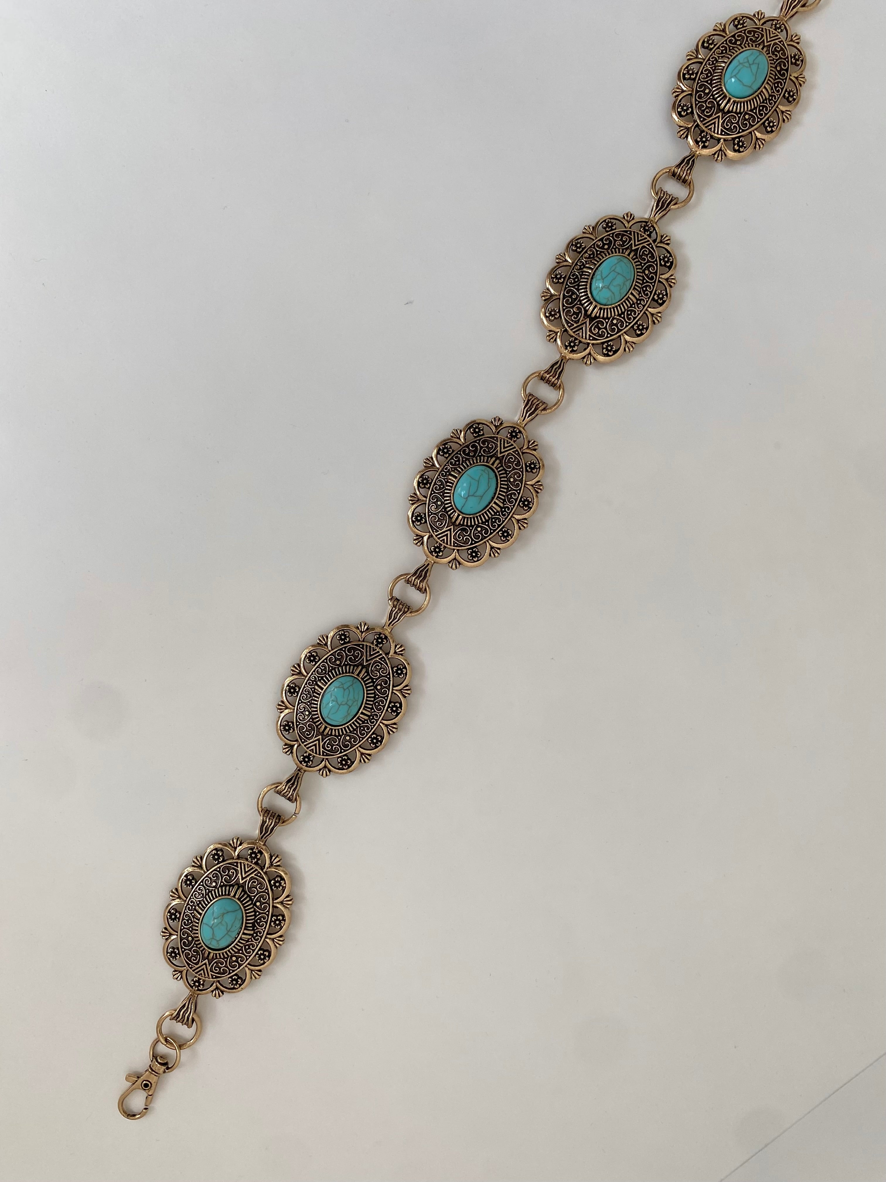 Gold Vintage Ornate Chain Belt