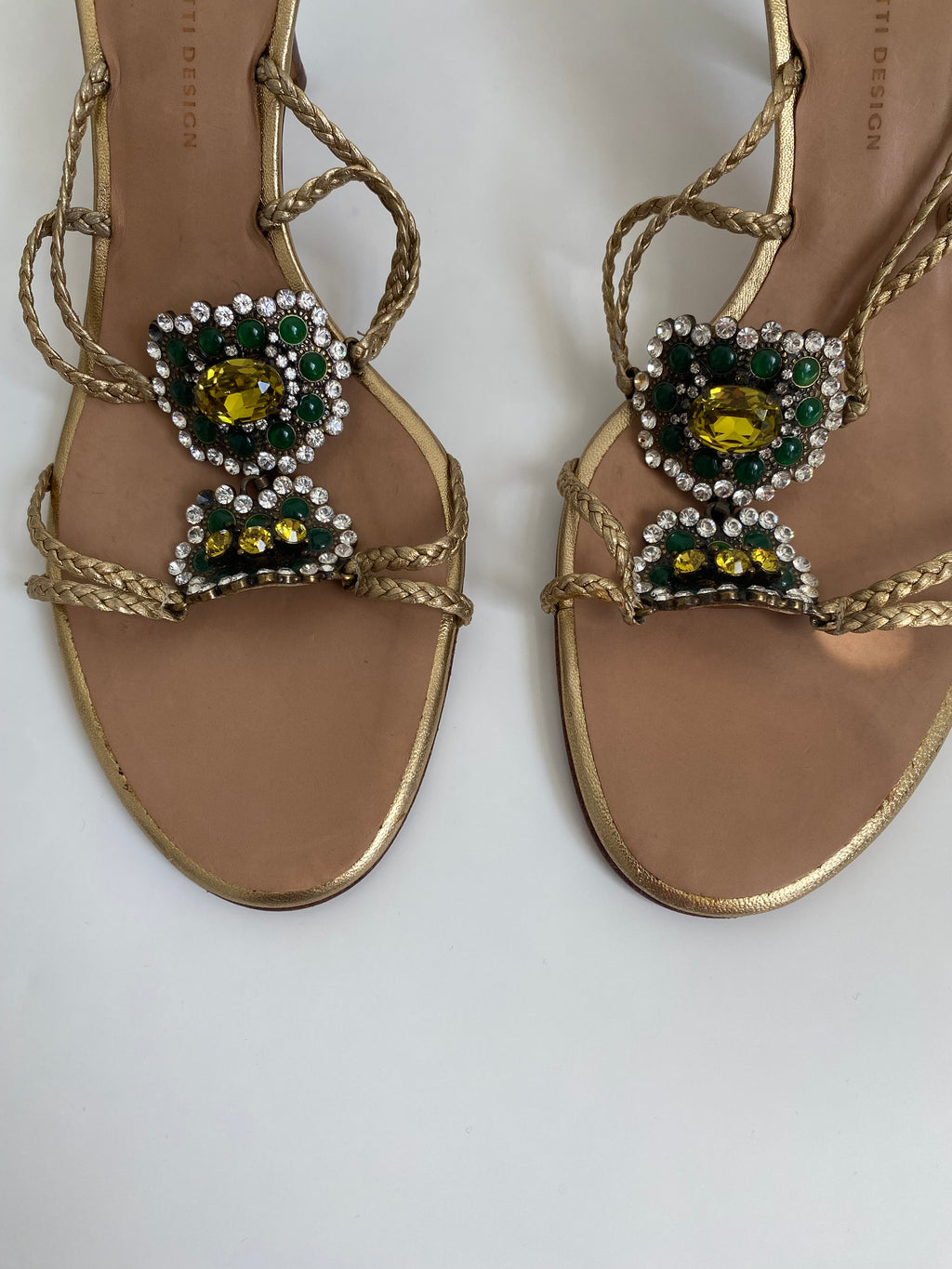 Giuseppe Zanotti Green Jeweled Heel Mule | US 11/ EU 41