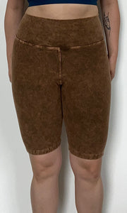 Mineral Wash Biker Shorts