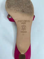 Jimmy Choo Magenta/Fuschia Kitten Heel Mule EU 38 | US 8