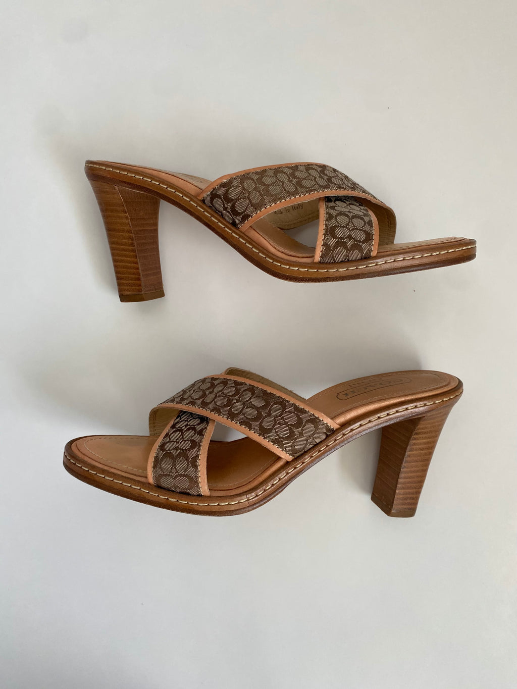 Coach Dede Mini Logo Heeled Mule | US 6.5