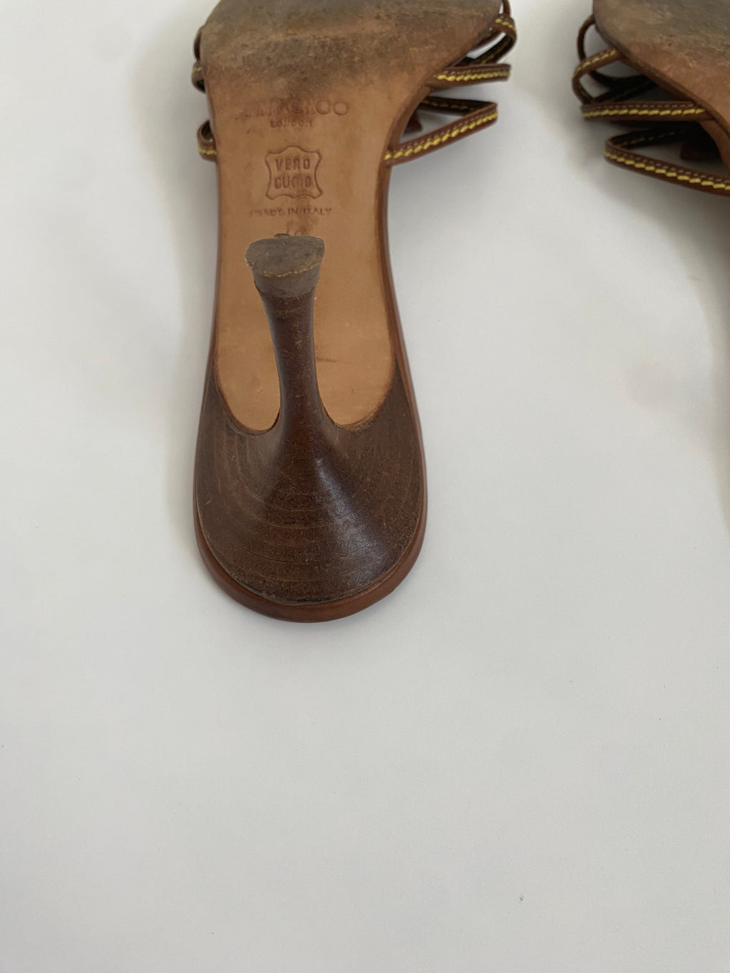 Jimmy Choo Brown Kitten Heel Mule EU 40 | US 10