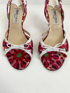 Jimmy Choo Pink Floral Satin Heel EU 38.5 | US 8.5