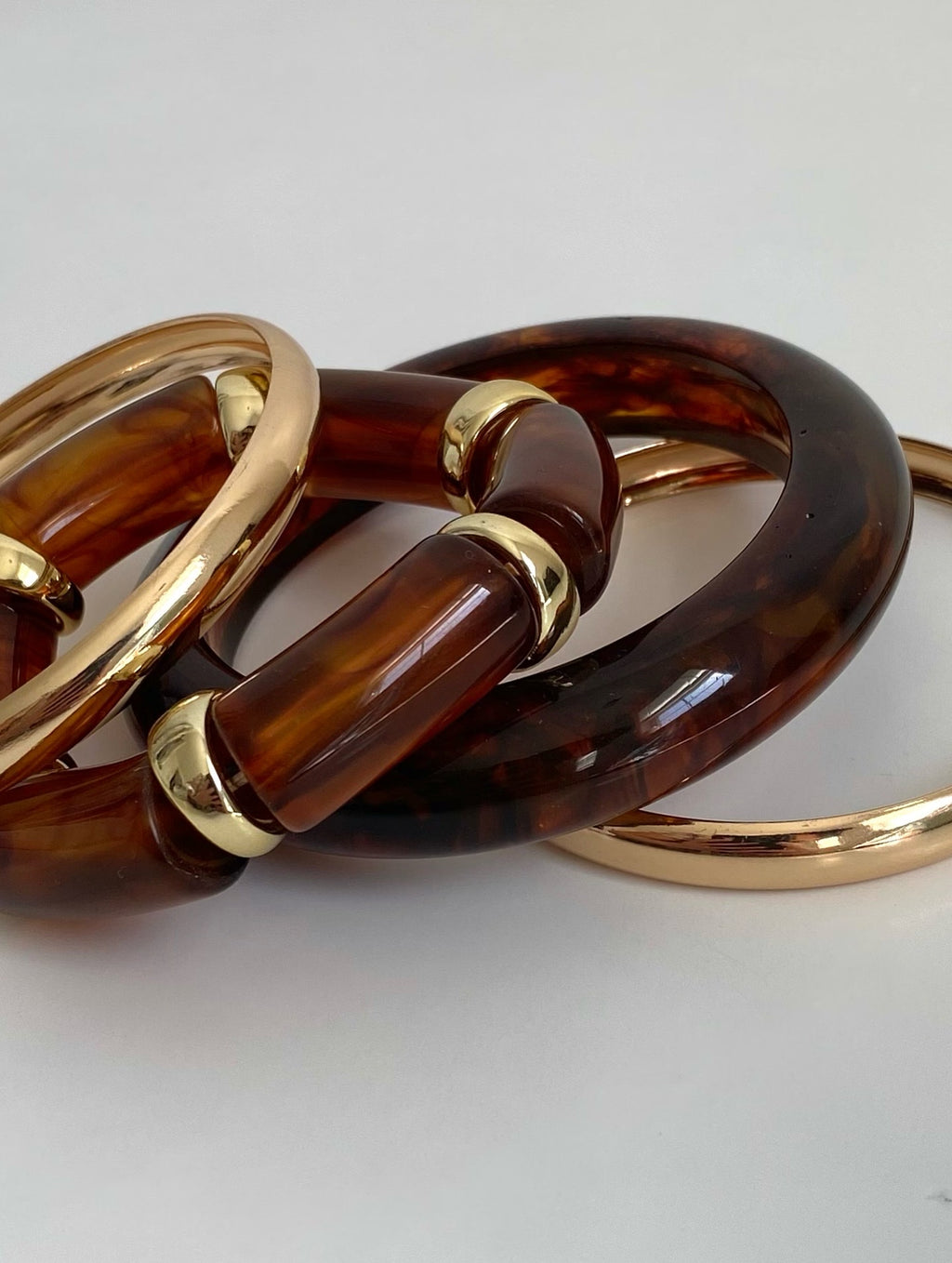 Tortoise Cuff Bracelet Stack