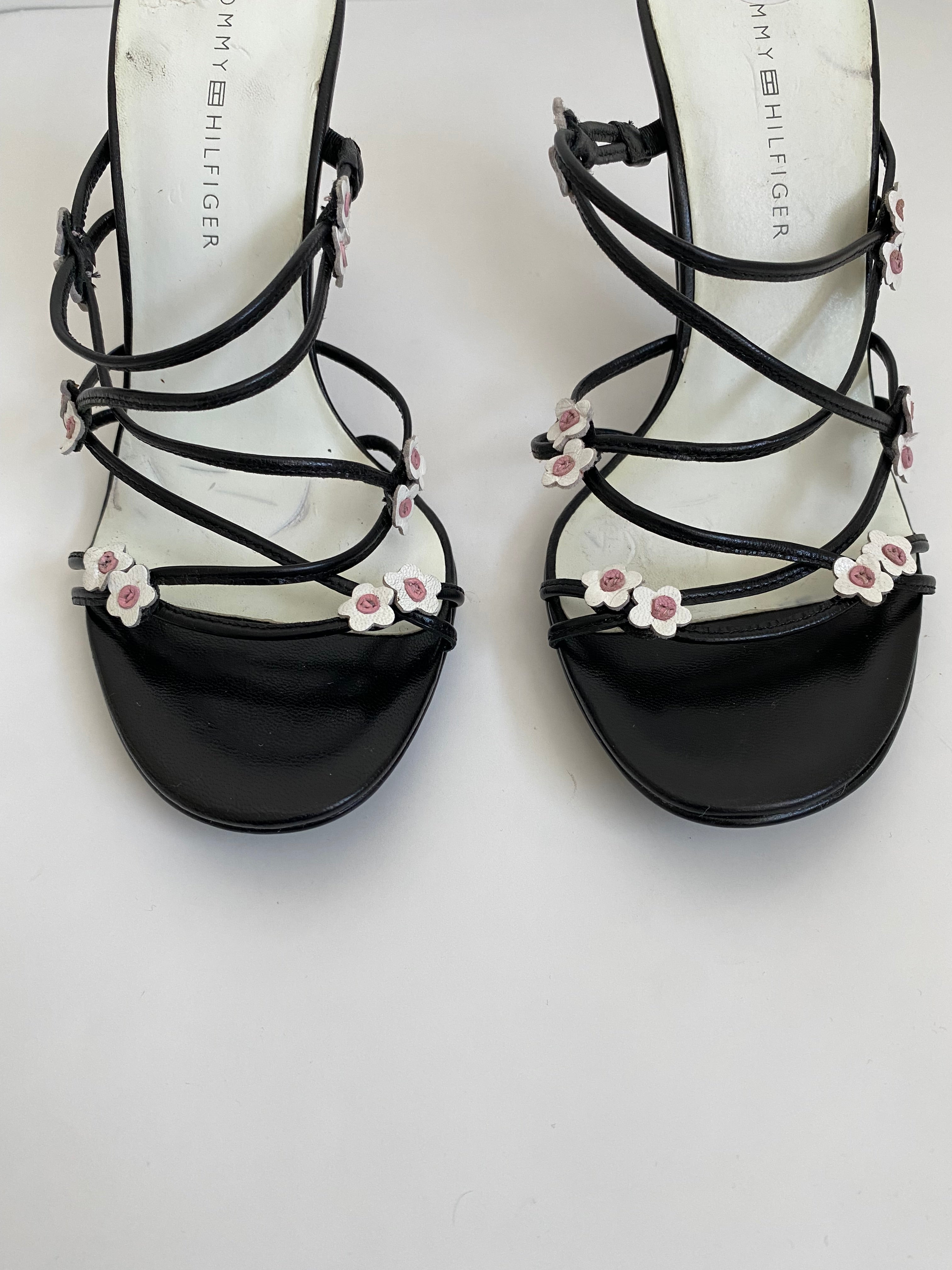 Tommy Hilfiger Y2K Black Floral Mule | US 5.5
