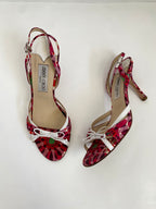 Jimmy Choo Pink Floral Satin Heel EU 38.5 | US 8.5