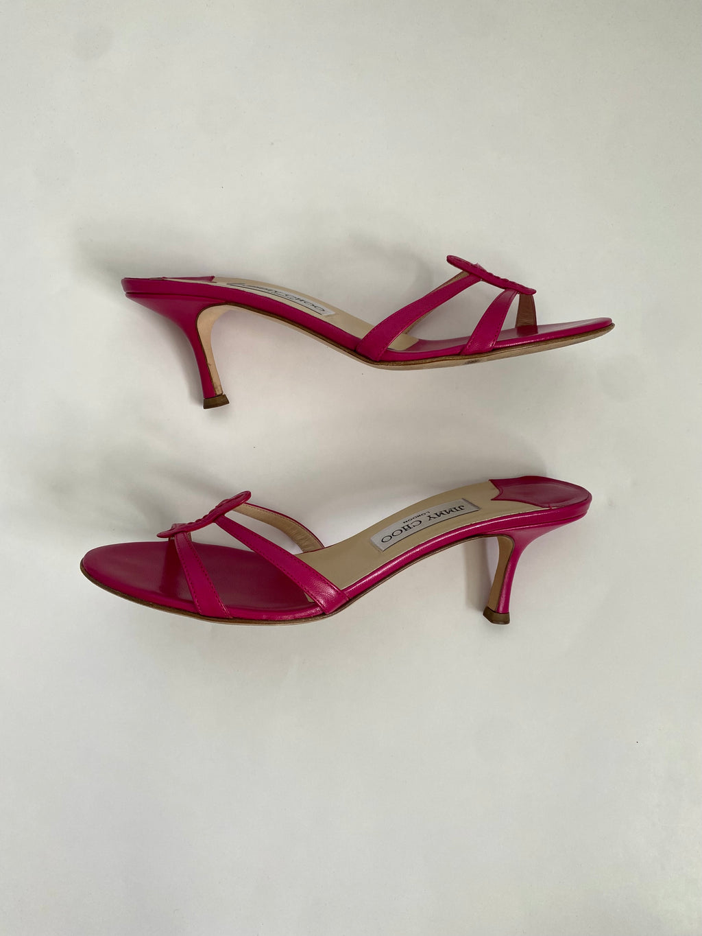 Jimmy Choo Magenta/Fuschia Kitten Heel Mule EU 38 | US 8