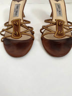 Jimmy Choo Brown Kitten Heel Mule EU 40 | US 10