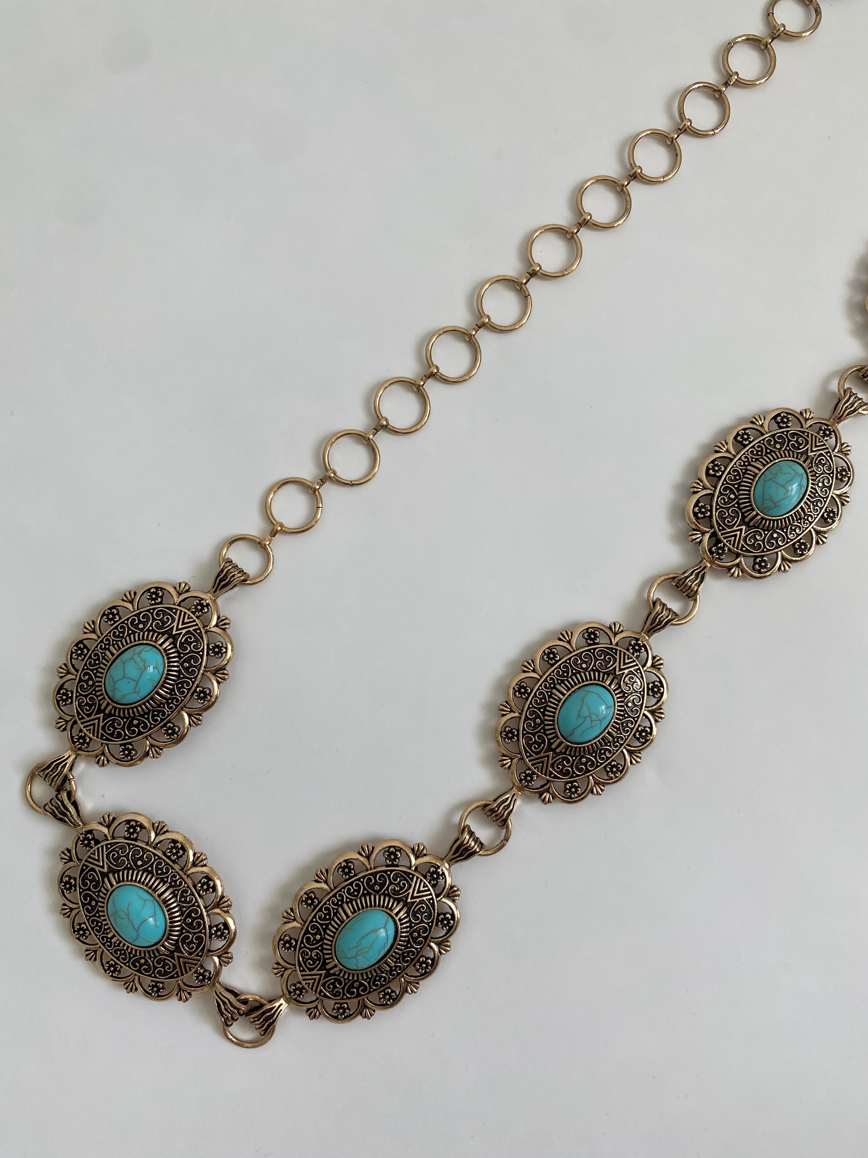 Gold Vintage Ornate Chain Belt