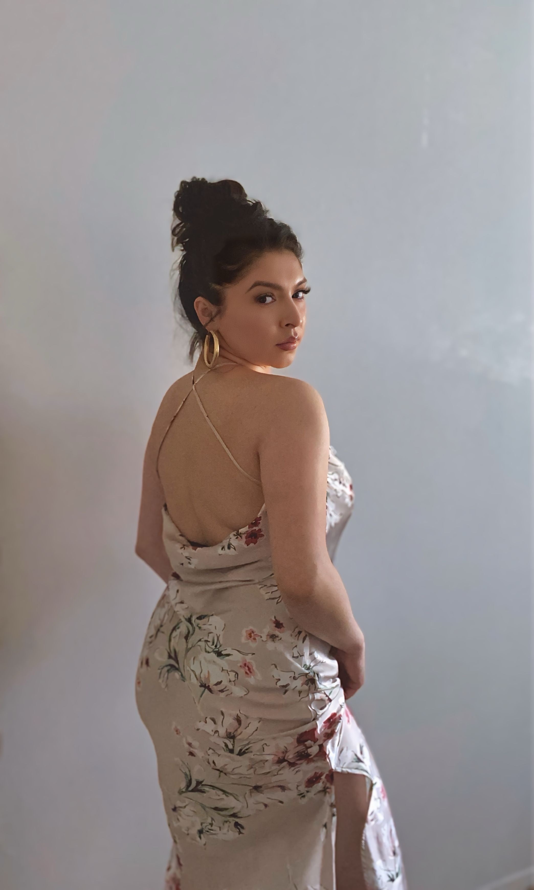 Vestido de seda Flor