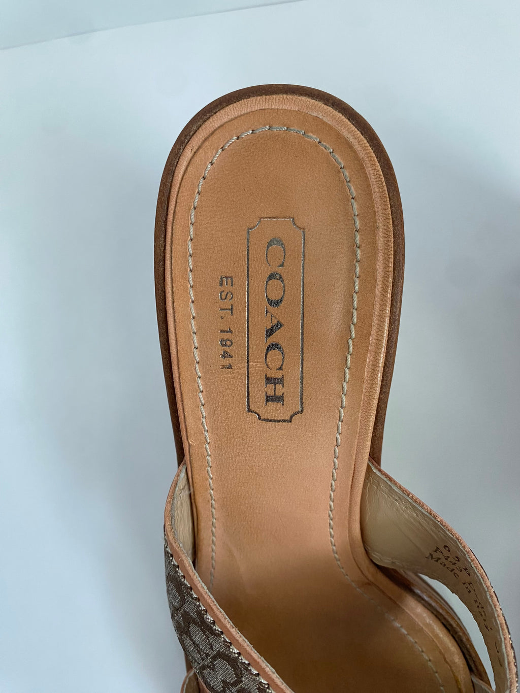 Coach Dede Mini Logo Heeled Mule | US 6.5