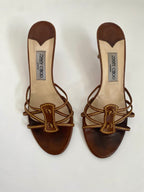 Jimmy Choo Brown Kitten Heel Mule EU 40 | US 10